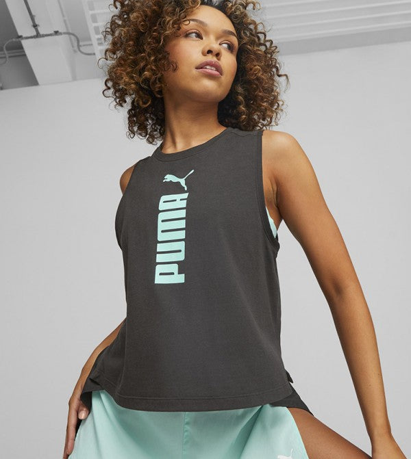 Logo Printed Tri-Blend Tank Top