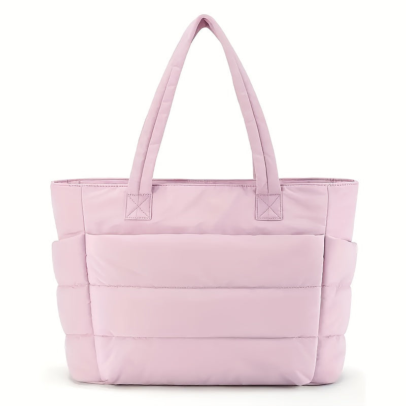 حقيبة توت نسائية كبيرة السعة - متعددة الاستخدامات، تصميم متعدد الجيوب، بسحاب للفتح والإغلاق، مناسبة للاستخدام اليومي والتنقل، حقيبة كمبيوتر محمول، حقيبة عمل، حقيبة سفر، حقيبة كتف جامعية، حقيبة توت واسعة