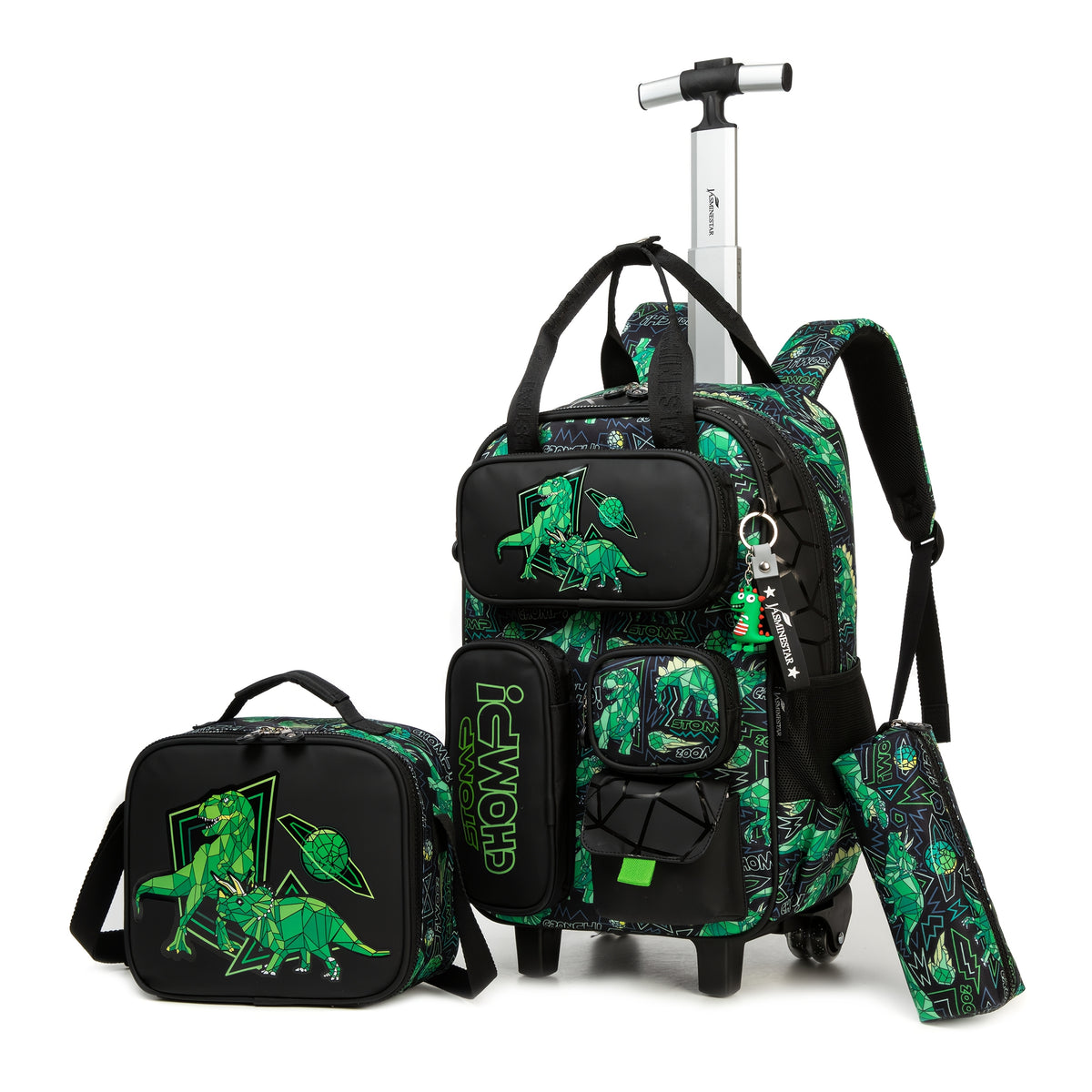 حقيبة ظهر متدحرجة للأولاد، مجموعة حقائب صغيرة مع عجلات، خفيفة الوزن، أساسيات المدرسة، أدوات حمل متينة، ملحقات لرحلة اليوم، هدية للعودة إلى المدرسة