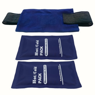 طقم أكياس ثلج من 3 قطع، كبسولات جل قابلة لإعادة الاستخدام للتدفئة والتبريد لدعم المفاصل والعضلات والكتف والركبة والظهر