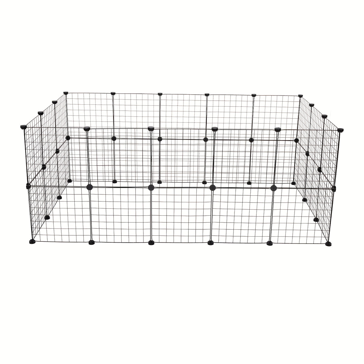 12/32 قطعة سياج معدني للقطط والكلاب الداخلي الخارجي DIY مجموعة مجانية قفص للقطط والكلاب مضاد للهروب الحيوانات الصغيرة في الهواء الطلق