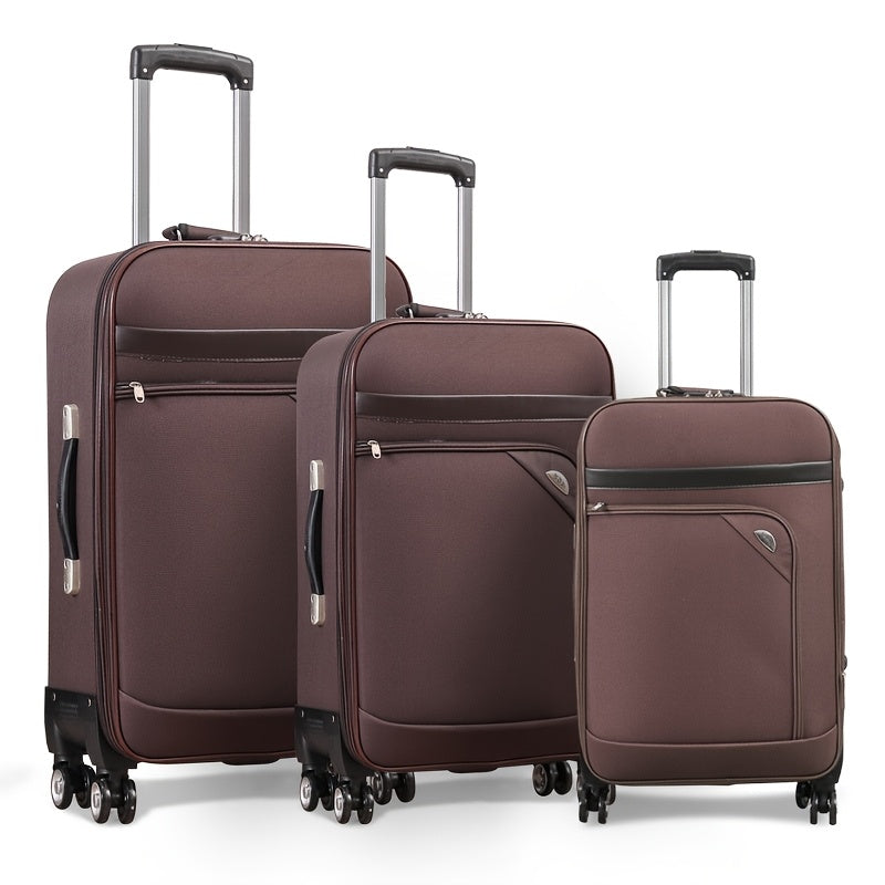 مجموعة حقائب سفر من قماش أكسفورد مقاس 20 بوصة و 24 بوصة مع قفل TSA وأرجل دوارة ومقبض تلسكوبي - حقائب سفر متينة للرجال والنساء، حقائب سفر