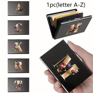 6 فتحات بطاقات، مشبك معدني أسود مزين بزهور ذهبية، حامل بطاقات الحافلة، حافظة نقود ومحافظ البنوك المضادة للسرقة، مشبك بطاقات رجالي، وحدة RFID، محفظة ألومنيوم رقيقة جدًا، محفظة متعددة الأغراض للاستخدام في العمل والتسوق والسفر والحفلات والعطلات