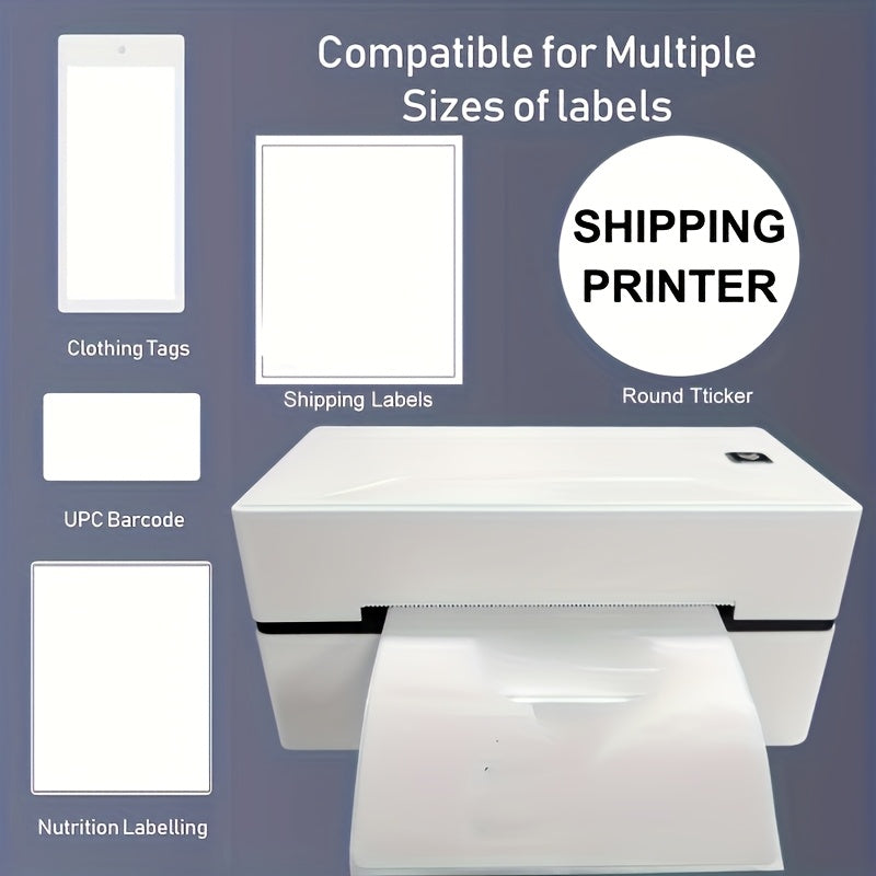 طابعة ملصقات حرارية Marklife D100 للأعمال الصغيرة، مع 20 ورقة اختبار - متوافقة مع الهواتف الذكية والكمبيوتر - لملصقات الشحن، الباركود، رمز الاستجابة السريعة، وملصقات الشكر، بطاقات الجرة
