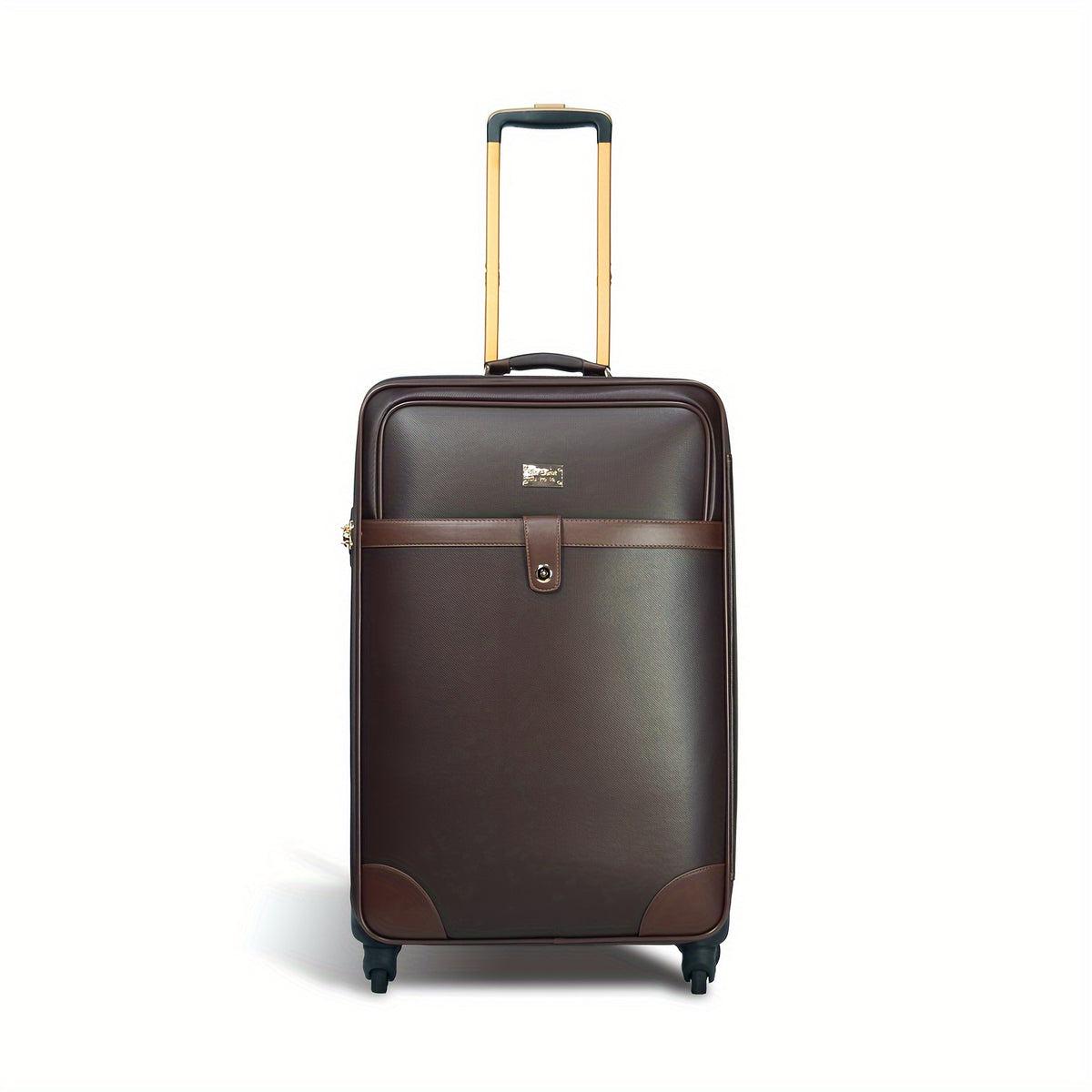 طقم حقائب سفر من أربع قطع، حقيبة ترولي بعجلات دوارة بنية اللون للسفر التجاري، متعددة الاستخدامات للرجال والنساء