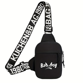 حقيبة خصر للرجال جديدة للعبارات الغاضبة مطبوعة من أكسفورد الصغيرة متعددة الوظائف للأعمال اليومية المحمولة على الكتف