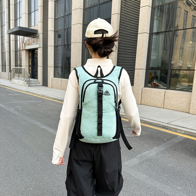 حقيبة ظهر قابلة للطي محمولة خفيفة الوزن للجنسين مع أحزمة قابلة للتعديل، جيوب متعددة وسقيلة - قماش أكسفورد متين، تصميم أسود وأبيض للمشي لمسافات طويلة، والسفر، ومغامرات خارجية، وحقيبة ظهر للسفر، وإكسسوارات المغامرة، وتصميم بسيط، وإغلاق سحاب آمن