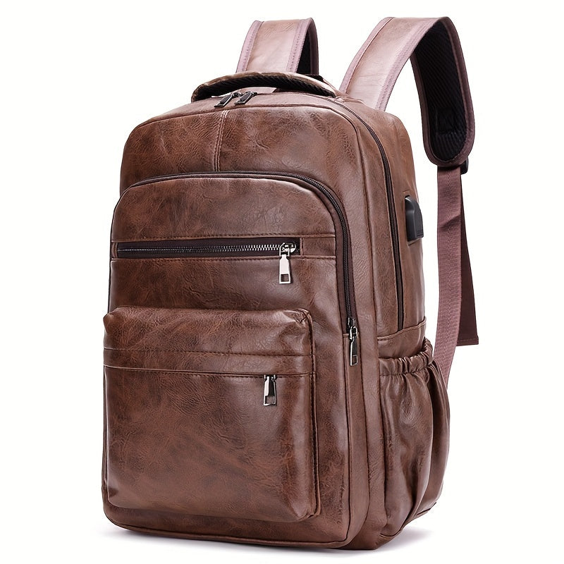 حقيبة كتف رجالية عصرية بسيطة بتصميم ريترو بسعة كبيرة متعددة الاستخدامات للعمل والسفر