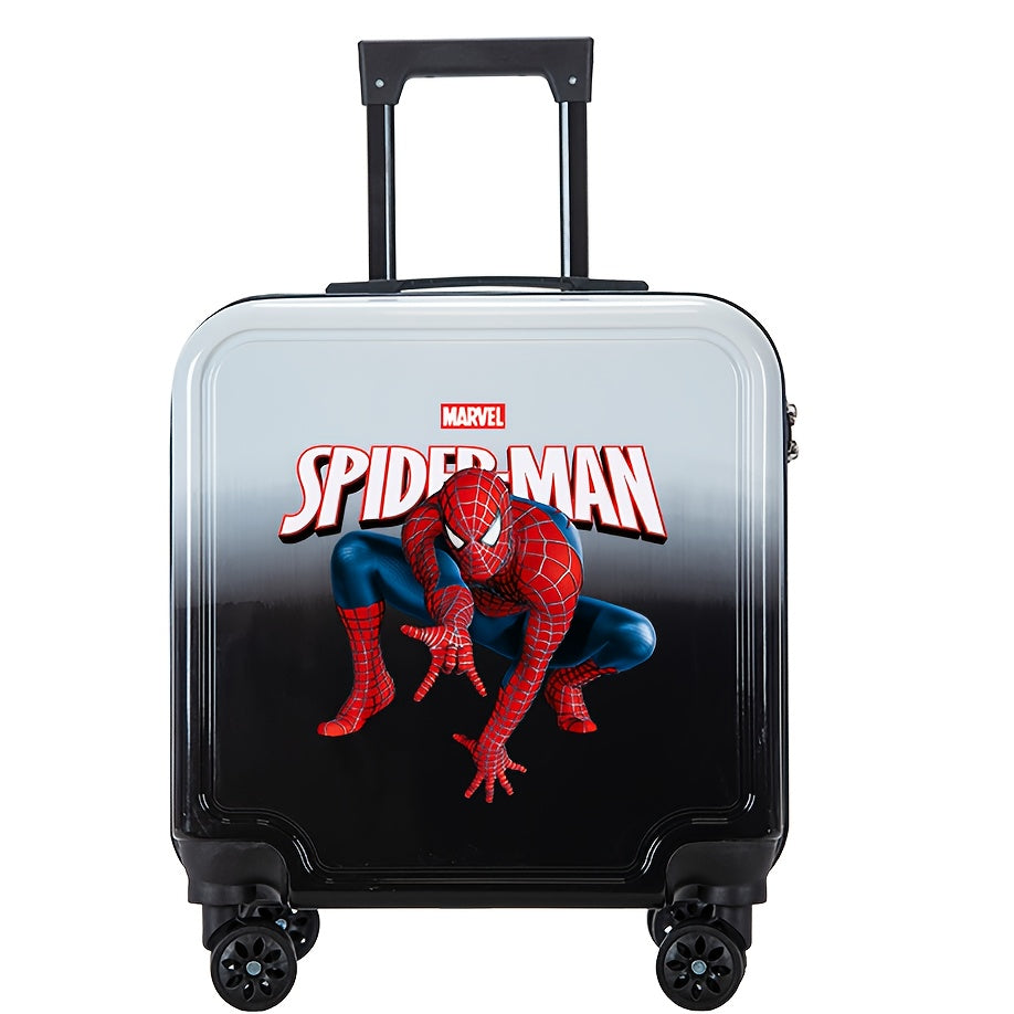 حقيبة سفر مارفل سبايدر مان 20 بوصة - حقيبة سفر صلبة من ABS متينة بتصميم جرافيكي أحمر وأسود، عجلات دوارة، قفل TSA وحماية بكلمة مرور، حقيبة سفر أنيقة للرجال والنساء، حقيبة سفر آمنة، تصميم جريء، مقبض سهل الإمساك، محبي السفر