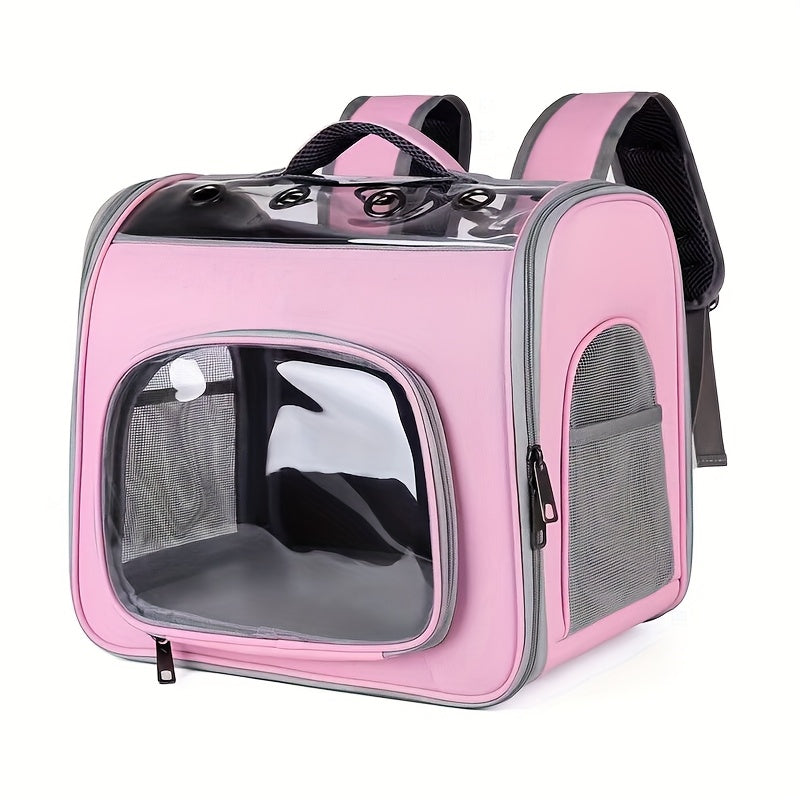 حقيبة حمل القطط للحيوانات الأليفة، حقيبة ظهر للسفر الخارجي للقطط والكلاب الصغيرة، حقيبة حمل قطط قابلة للتنفس مناسبة للقطط التي يقل وزنها عن 7.5 كجم / 16.5 رطل