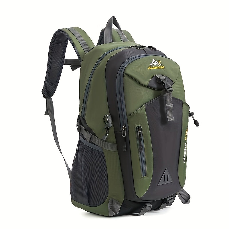 حقيبة ظهر كبيرة السعة من ألاسكا هول - حقيبة سفر وتنزهية صلبة باللون الأسود مع أحزمة قابلة للتعديل، أقسام متعددة، وإغلاق سحاب آمن للمغامرات الخارجية، الاستخدام اليومي، والتسوق، حقيبة ظهر للسفر، معدات المغامرة، حقيبة ظهر رياضية، بناء متين