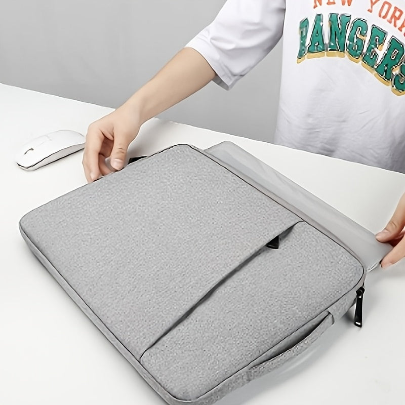 حقيبة كمبيوتر محمول متوافقة مع 13 14 15 16 بوصة، أنيقة وبسيطة إكسسوارات حقيبة الكمبيوتر M1 Surface من البوليستر مع جيب، أسود