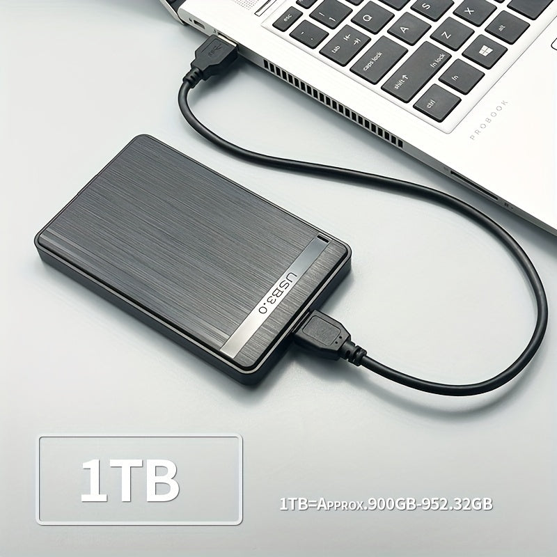 قرص صلب خارجي محمول USB 3.0 سعة 250GB/320GB/500GB/1TB - تشغيل فوري، تصميم ذكي للنوم السريع، نقل بيانات سريع، تخزين متين ومضغوط للحاسوب المحمول والهاتف، قرص احتياطي للسفر، HDD أنيق وعالي الأداء