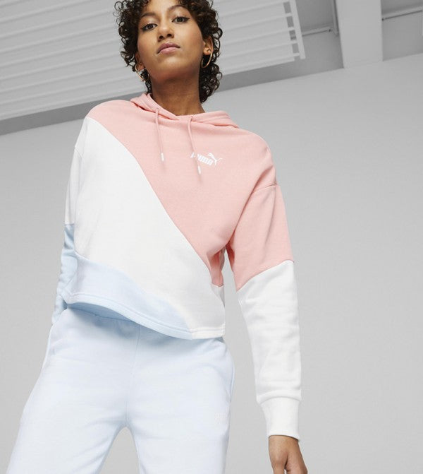 Logo Detail Color Block Hoodie