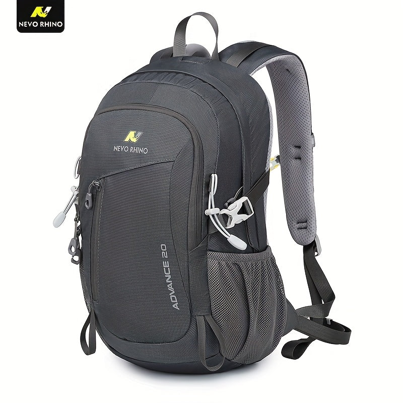 حقيبة ظهر NEVO RHINO 20L خفيفة للغاية للمشي لمسافات طويلة - حقيبة ظهر متعددة الاستخدامات للرجال والنساء، شبكة جوية، قماش قوي، توزيع فعال للشحن، حشوة حماية العمود الفقري، إغلاق بسحاب، جيوب عملية، حزام صدر قابل للتعديل، مثالي للتخييم والسفر، معدات السفر | ح
