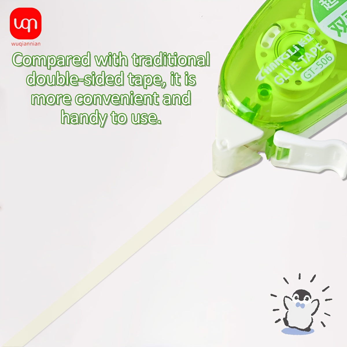 WQN 14 قطعة لاصقة قوية ملونة بتصميم قابل للرؤية، تصميم مضغوط، نواة قابلة للتبديل، مناسبة للصناعات اليدوية، والملحقات المكتبي، وموسم العودة إلى المدرسة.