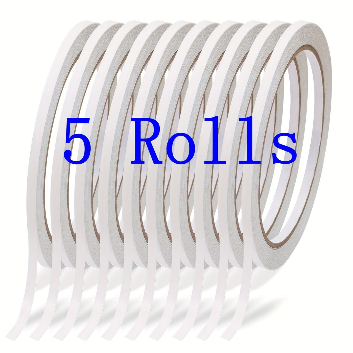 عبوة متعددة من الشريط اللاصق القوي ذو الوجهين - شفاف، سهل التمزق، 0.19" x 137.79" - مثالي للأعمال اليدوية، مشاريع المكتب والمدرسة، يربط الورق، الخشب، المعدن والمزيد