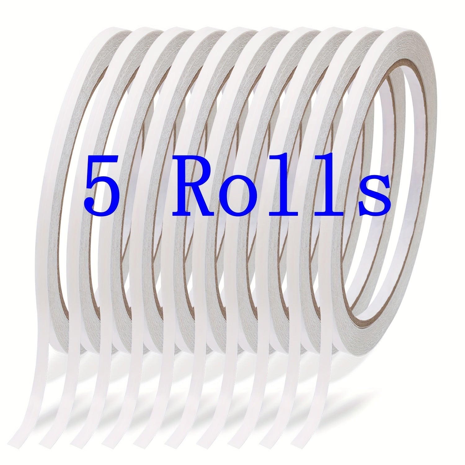 عبوة متعددة من الشريط اللاصق القوي ذو الوجهين - شفاف، سهل التمزق، 0.19" x 137.79" - مثالي للأعمال اليدوية، مشاريع المكتب والمدرسة، يربط الورق، الخشب، المعدن والمزيد