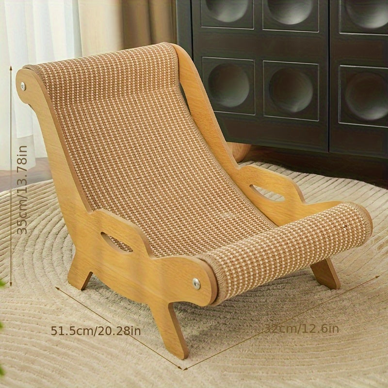 2 في 1 حمامك للقطط ولوحة خدش - كرسي راحة للحيوانات الأليفة مريح ومتين مع سرير للقطط مدمج ووسادة خدش، مقاوم للتآكل، مقاوم للخدش، مناسب لجميع الفصول، يمكن استخدامه في الداخل والخارج