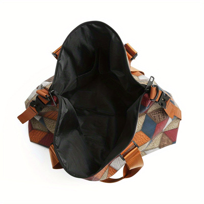 حقيبة حمل أنيقة للنساء - حقيبة كتف وكتف متعددة الاستخدامات مع حزام قابل للتعديل، إغلاق بسحاب، وطبقة من البوليستر - مثالية للأنشطة العارضة