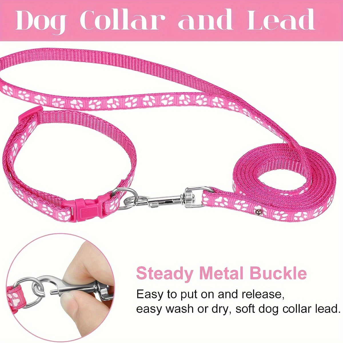 مجموعة من 2 للطوق والرباط للقطط، طوق وقفازات للقطط مصنوعة من البولياميد بتصميم مخلب القطة، طوق نايلون ناعم، مجموعة قابلة للتعديل، مجموعة للقطط