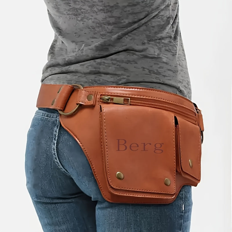 حقيبة خصر قابلة للتخصيص - حزام قابل للتعديل خفيف الوزن، إغلاق بسحاب وزرات زينة للسفر الخارجي، التنزه، الضروريات اليومية (بني فاتح/بني داكن/أسود)، معدات التخييم | حقيبة حزام أنيقة | حقيبة، ملحقات التخييم