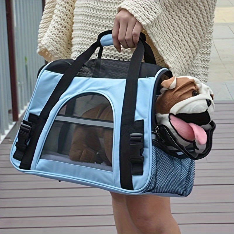 حقيبة حمل القطط والكلاب المعتمدة من قبل شركات الطيران للقطط والكلاب الصغيرة والقطط الصغيرة تحت 6.8 كجم، حاملات السفر الناعمة المقاومة للطي للقطط الصغيرة