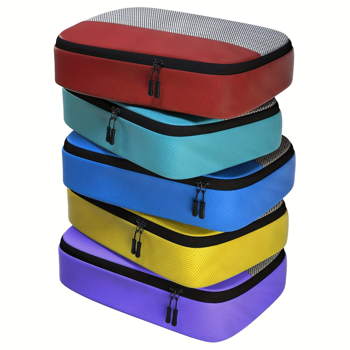 حقائب تخزين ملونة متوفرة بـ3 مقاسات - 5 قطع (S، M، L)