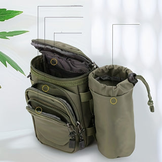 حقيبة كتف أوكسبردج متعددة الاستخدامات وعصرية - حقيبة صدرية مع جيب معزول لزجاجة الماء - حزام قابل للتعديل، تصميم كاجوال، قابلة للغسل اليدوي، مثالية للاستخدام اليومي