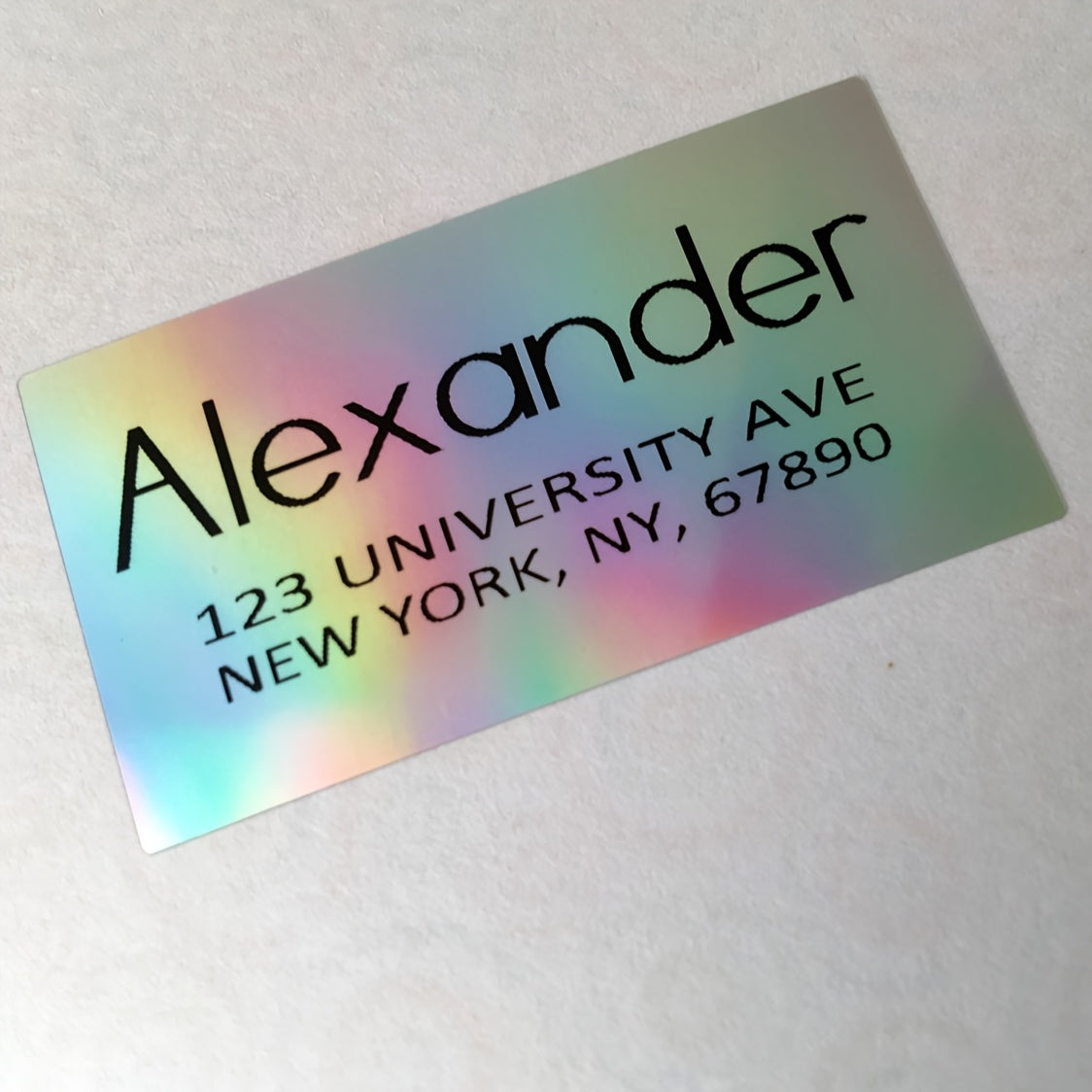 ملصقات عناوين العودة من PVC بشكل مستطيل ثلاثي الأبعاد - مخصصة، مقاومة للماء، وقابلة للتخصيص