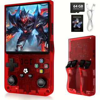 جهاز ألعاب محمول R36MAX المحدث لعام 2025 - شاشة عالية الدقة 10.16 سم، إضاءة RGB 64 بت، نظام لينكس مفتوح المصدر، شحن عبر USB، مادة ABS، ألوان متعددة (رمادي/أبيض/أحمر/أزرق/أسود) لألعاب رجعية واللعب أثناء التنقل، تحكم عصري، بناء متين