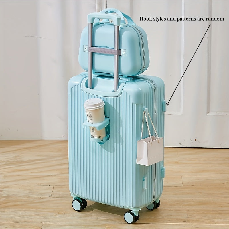 مجموعة أمتعة، حقيبة سفر صلبة بعجلات دوارة، قفل مركب متين، متينة، عصرية، أنيقة، للجنسين، للسفر للعمل والترفيه، أحجام مختلفة مع حقيبة يد مطابقة