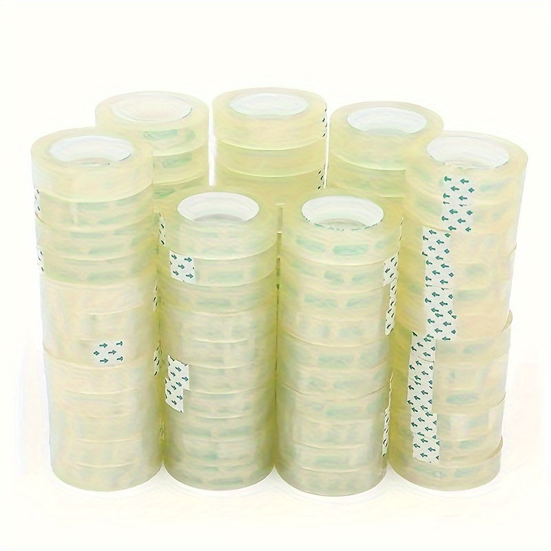 6/12 لفات من شريط اللاصق الشفاف للمكتب - شريط لاصق متعدد الاستخدامات بطول 12.5 متر للتغليف والحرف اليدوية والتسمية - مصنوع من مواد بلاستيكية متينة