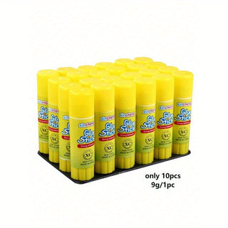 10 قطعة (9 جرام) عصي غراء PVA صلبة، للاستخدام مع الورق الخفيف، المظارير، المستندات، البطاقات اليدوية، أوراق الامتحانات، السكرابوكينغ، لوازم المدرسة والمكتب