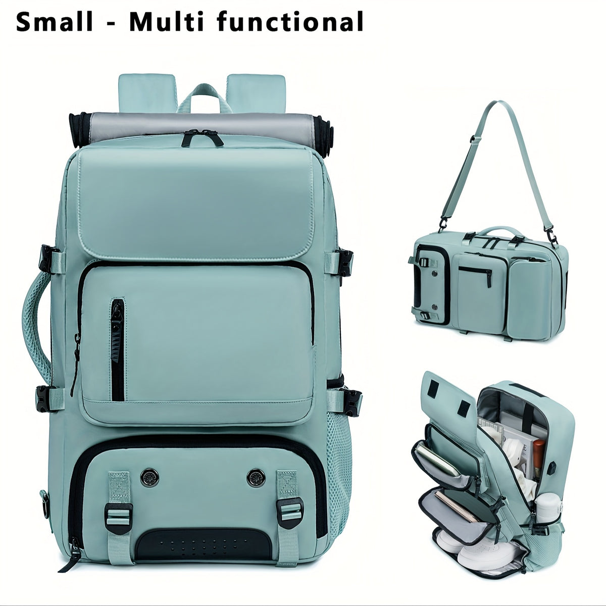 حقيبة ظهر سفر جديدة 2025 للرجال والنساء بسعة كبيرة مع حجرة أحذية مستقلة، إغلاق برباط وجيوب متعددة - حقيبة تسلق متينة للاستخدام الخارجي ورحلات العمل والمهرجانات - زخارف بحزام، تصميم مريح، هدايا مثالية للمناسبات، أقسام وظيفية، مواد عالية الجودة، تخزين منظم،