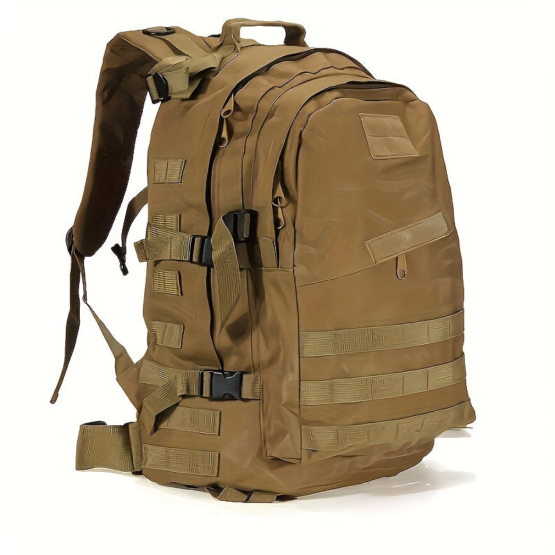 حقيبة ظهر تكتيكية مموهة - مصنوعة من مواد أكسفورد متينة، سعة كبيرة، تصميم ثلاثي الأبعاد، مثالية للمشي لمسافات طويلة والتخييم والمغامرات الخارجية، حقيبة ظهر للسفر