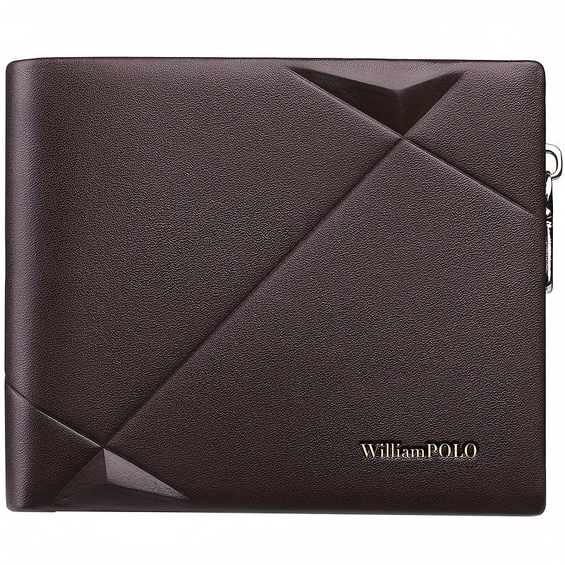 محفظة جلدية قصيرة فاخرة للرجال - تصميم نحيف مع حامل بطاقات، بطانة بوليستر متينة، سوداء، مثالية للاستخدام اليومي، محفظة يومية | محفظة سوداء أنيقة | نمط أنيق