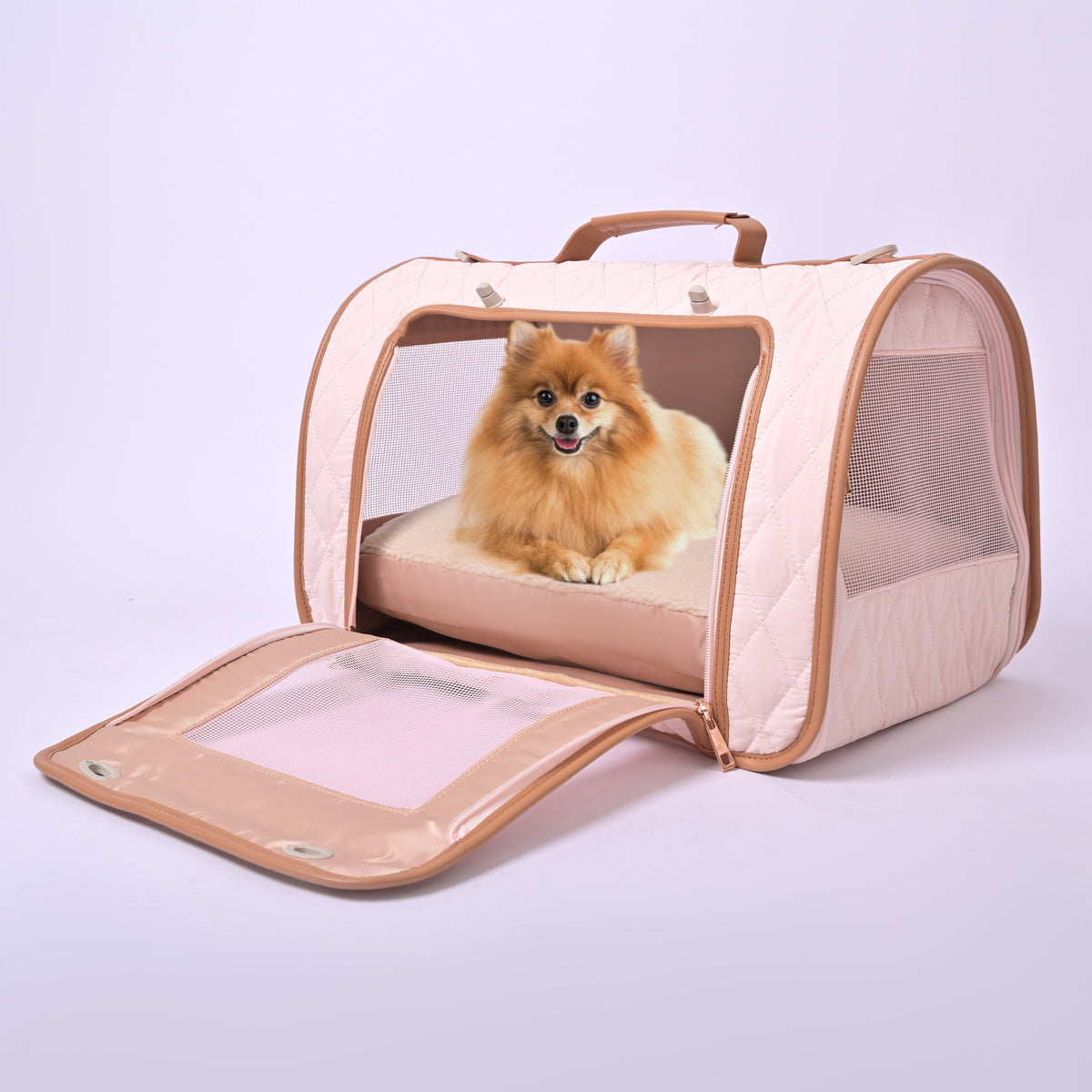 مكون من 1 قطعة حامل الحيوانات الأليفة المقاوم للماء، معتمد من شركة الطيران، للقطط الصغيرة المتوسطة التي يقل وزنها عن 15 رطل/6.8 كجم، حامل سفر للكلاب قابل للطي ذو جوانب ناعمة، أكياس مقعد سيارة للكلاب