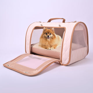 مكون من 1 قطعة حامل الحيوانات الأليفة المقاوم للماء، معتمد من شركة الطيران، للقطط الصغيرة المتوسطة التي يقل وزنها عن 15 رطل/6.8 كجم، حامل سفر للكلاب قابل للطي ذو جوانب ناعمة، أكياس مقعد سيارة للكلاب