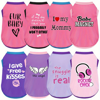 قمصان كلاب للسلالات الصغيرة والمتوسطة، قمصان تي شيرت مطبوعة لطيفة وجريئة للحيوانات الأليفة، ملابس صيفية مريحة للكلاب، أنماط متنوعة