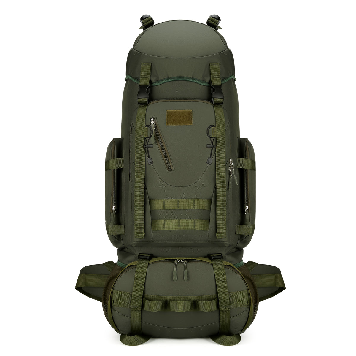 حقيبة ظهر كبيرة السعة 100 لتر خفيفة الوزن للرجال والنساء، مصنوعة من البوليستر المتين، أحزمة قابلة للتعديل، متعددة الأقسام والجيوب، مثالية للتخييم والسفر، معدات التخييم | حقيبة ظهر بأحزمة قابلة للتعديل | سحابات متينة