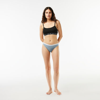 طقم ثونغ قطن مطاطي بتصميم رفيع ، 3 قطع Lacoste