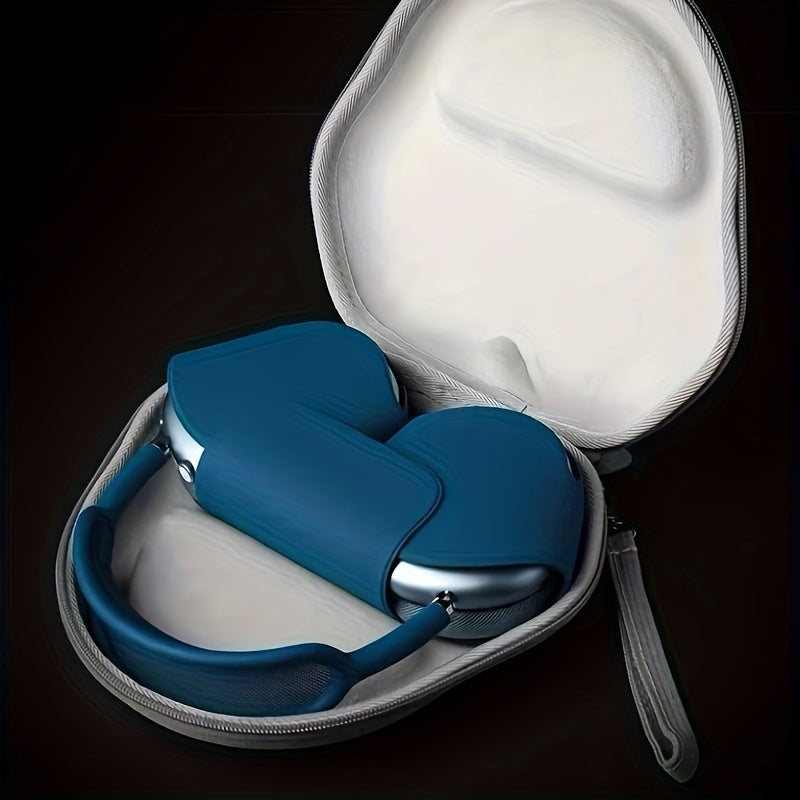 حافظة صلبة EVA لسماعات for airpods Max، حقيبة سفر واقية صدمات، حامل سماعات رائع مقاوم للماء والخدوش، محمول مع حبل عنق