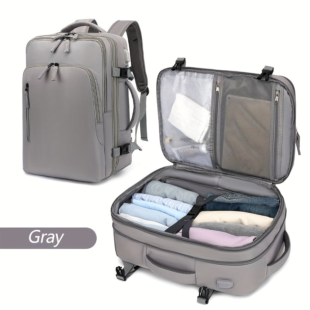 حقيبة ظهر نسائية للأعمال والسفر، مناسبة للتسلق والتنزه، قابلة للتمديد بسعة كبيرة لحمل لابتوب 35 لتر (ارتفاعها حوالي 48 سم)، هدية مثالية للأصدقاء - قطعة واحدة