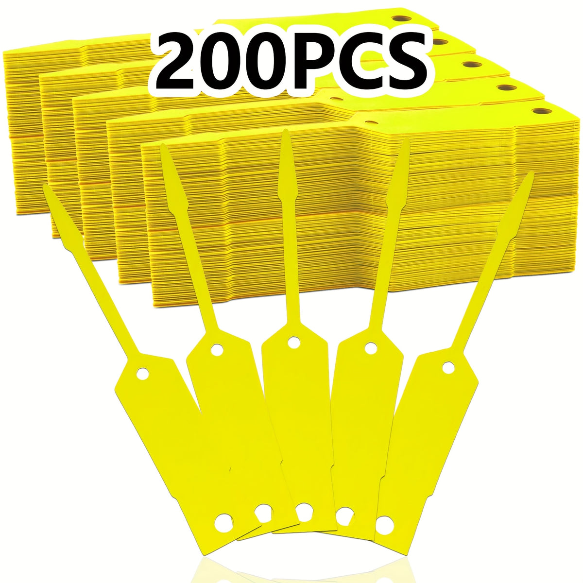 200 قطعة من ملصقات مفاتيح السيارة ذاتية القفل، ملصقات أجزاء السيارات ذاتية القفل (4 1/2 × 3/4 بوصة، صفراء) لمستلزمات مكتب متجر السيارات