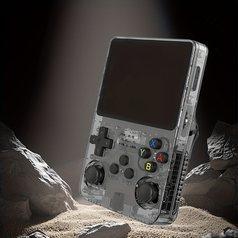 كونسول ألعاب محمول مفتوح المصدر بنظام ArkOS، بطارية طويلة الأمد 3500 مللي أمبير، شحن USB، يدعم تنسيقات متعددة، شاشة 8.89 سم، سعة تخزين كبيرة - هدية مثالية لعيد الميلاد وعيد الشكر والجمعة السوداء، لا يوجد ميزات لاسلكية باستثناء USB-C