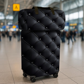 مجموعة أمتعة السفر، 2 قطعة، مجموعة أمتعة السفر (2 قطعة تتضمن غطاء حقيبة (بدون حقيبة)، حقيبة يد)، مجموعة أمتعة سفر جديدة بنمط طباعة فاخرة من الفاخرة، جميلة، عملية ودائمة، مناسبة للعطلات، الرحلات التجارية، ملحقات السفر الأساسية