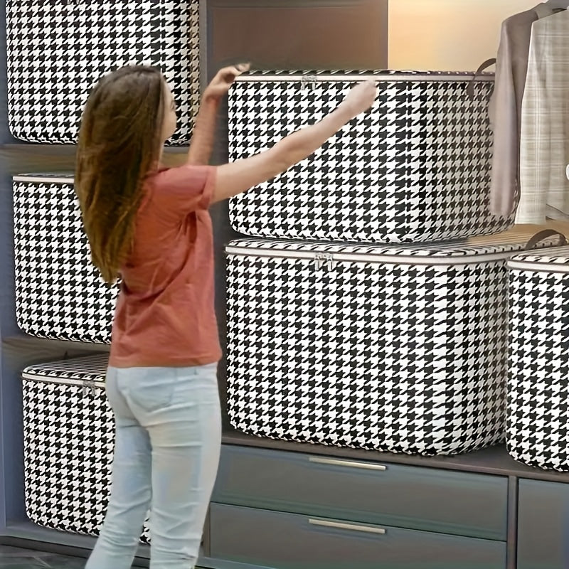 4 قطع كبيرة جدًا 180 لتر صناديق تخزين - قماش سميك، سحابات مزدوجة، مع مقابض، سهلة الحمل - مثالية للملابس والبطانيات وتنظيم الأغراض الفصلية - رائعة للمنزل والتحويل والسفر، حقائب التحويل، تخزين تحت السرير، تخزين تحت السرير