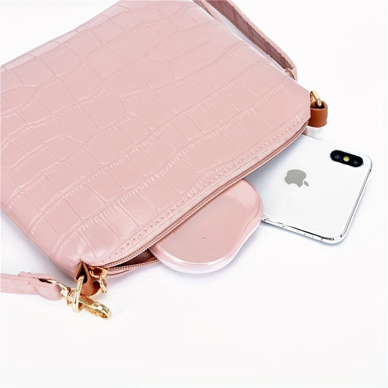 حقيبة نسائية أنيقة متعددة الوظائف من أربعة قطع، حقيبة كبيرة السعة مع حقيبة كروسبودي، حقيبة يد خفيفة الوزن رائعة للرحلات اليومية والرحلات القصيرة والتسوق العادي