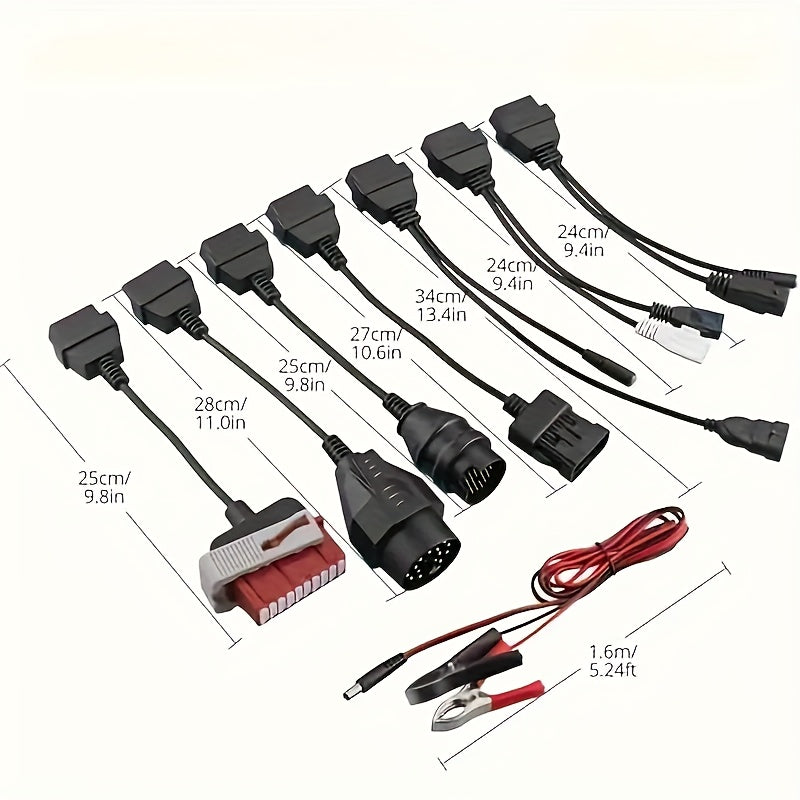 مجموعة كاملة من كابلات السيارة مكونة من 8 قطع لماسح محول كبل OBD لـ Delphis وAutocom وWOW CDP VD TCS CDP Pro Plus أداة تشخيصية وموصل كابل DS150